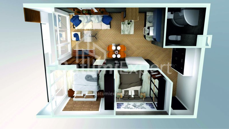 Mieszkanie 57.2 m² - Lecha i Marii Kaczyńskich, Batumi, Gruzja
