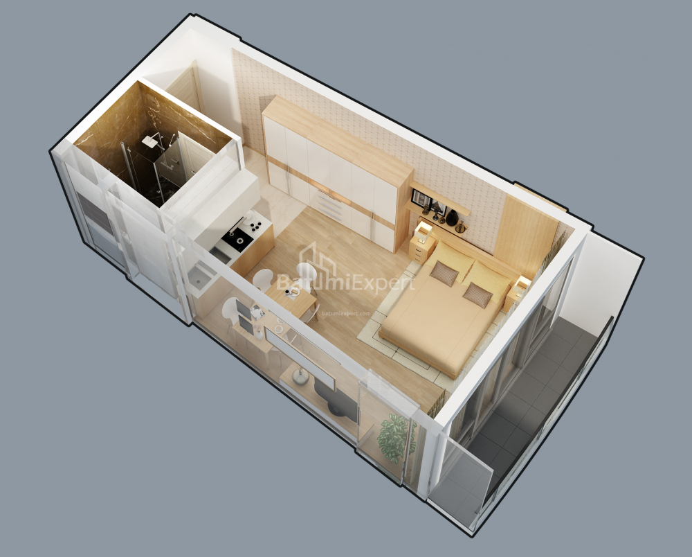 Obiekt w trakcie budowy 34.8 m² - Lecha i Marii Kaczyńskich, Batumi, Gruzja