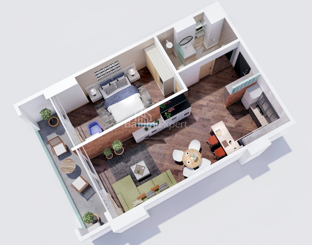 Mieszkanie 60 m² - Lado Gudiaszwili, Batumi, Gruzja