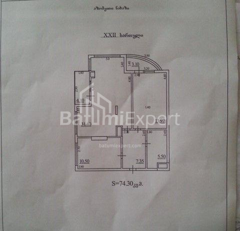 Mieszkanie 74 m² - Tbel-Abuseridze, Batumi, Gruzja