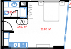 Mieszkanie 32.63 m² - Lecha i Marii Kaczyńskich, Batumi, Gruzja