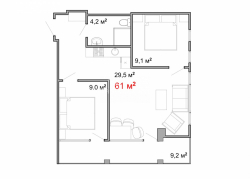 Mieszkanie 61 m² - Luki Asatiani, Batumi, Gruzja