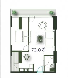 Mieszkanie 3-комн 73 m² - Szeryf Chimsziaszwili, Batumi