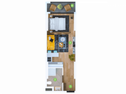 Mieszkanie 1-комн 33.5 m² - Szeryf Chimsziaszwili, Batumi