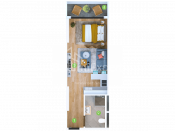 Mieszkanie 1-комн 33.6 m² - Szeryf Chimsziaszwili, Batumi