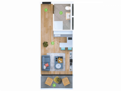 Mieszkanie 1-комн 27.7 m² - Szeryf Chimsziaszwili, Batumi