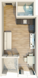 Mieszkanie 1-комн 34.6 m² - Mezgwarta, Chakvi
