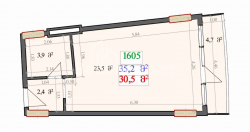 Mieszkanie 1-комн 35.2 m² - Lecha i Marii Kaczyńskich, Batumi
