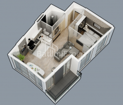 Mieszkanie 1-комн 55.8 m² - Lecha i Marii Kaczyńskich, Batumi