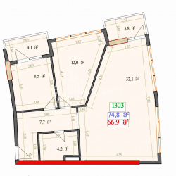 Obiekt w trakcie budowy 2-комн 55.8 m² - Lecha i Marii Kaczyńskich, Batumi