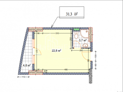 Mieszkanie 1-комн 31.3 m² - Szeryf Chimsziaszwili, Batumi