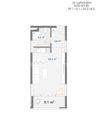 Mieszkanie 1-комн 34.2 m² - Khaidara Abashidze, Batumi